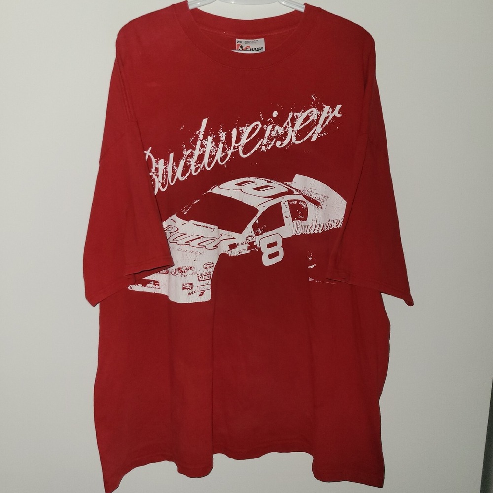 Chase Authentics Dale Earnhardt Jr Budweiser Short Sleeve T-Shirt‎ Size 2XL Red